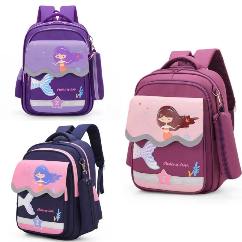 By CAHAYA PELANGI (CPS) DUYUNG  TAS RANSEL ANAK PEREMPUAN PUTRI DUYUNG TERBARU 2024 PGTKSD