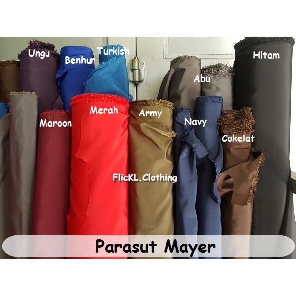 0 Kain Mayer Bahan Mayer Parasit Mayer Parasut