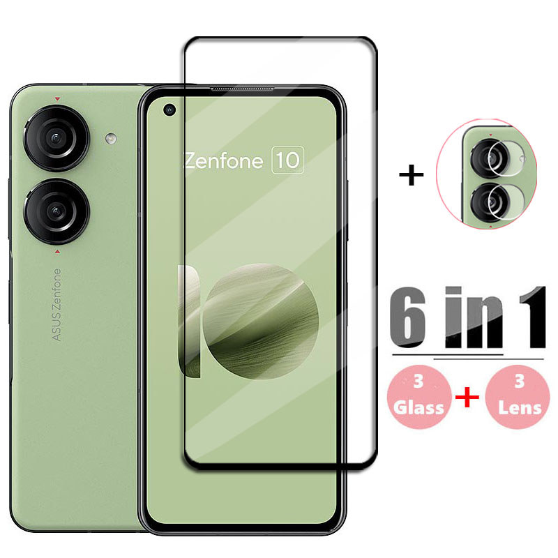 6in1 Full Cover Glass For Asus Zenfone 10 Tempered Glass Asus Zenfone 10 Screen Protector Protective