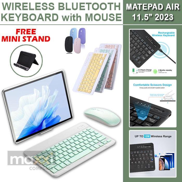 Huawei Matepad Air Tablet 2023 Bluetooth Keyboard Keybord Kibord Mouse - KEYBOARD BLACK