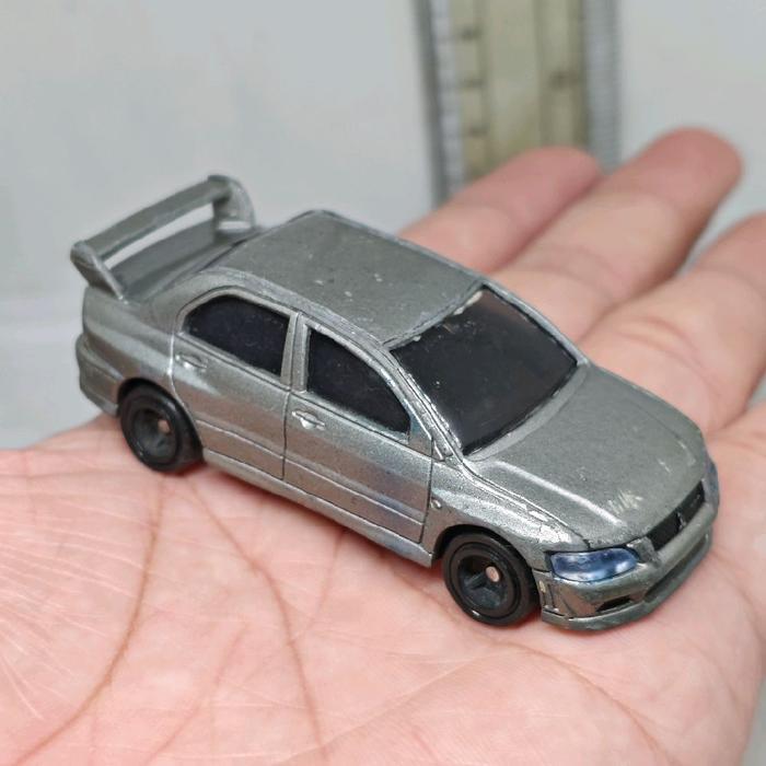 Diecast 1:60 Mobil Car Tomica Mitsubishi Lancer Evo VII Silver Anggap Junk 2ND