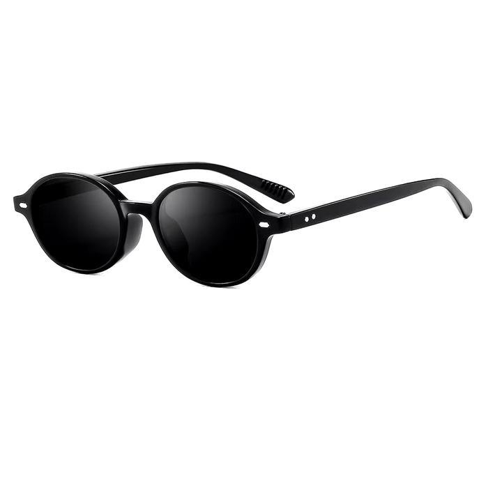 Kacamata Matahari Unisex Tahan UV Fashionable Oval Frame Kacamata Optik Kacamata Retro Frame Kecil -