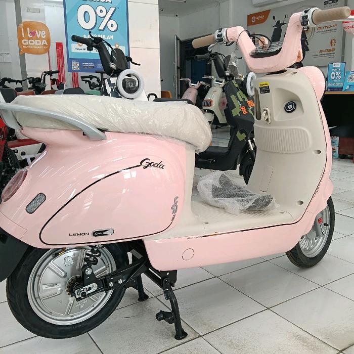 Sepeda Listrik GODA 001 Lemon - pink