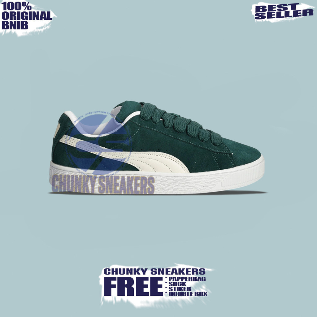 Sepatu Sneakers Puma Suede Xl Green 100% Original BNIB Unisex
