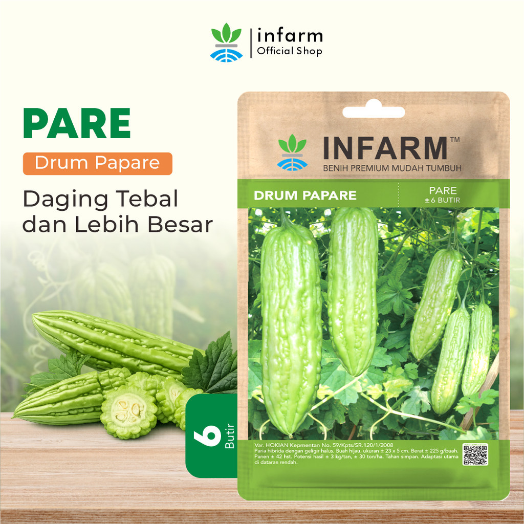 TANDURI - Benih Pare Hibrida Drumpapare, Bibit Sayuran Pare Unggul BIbit Sayur Pare Super Premium