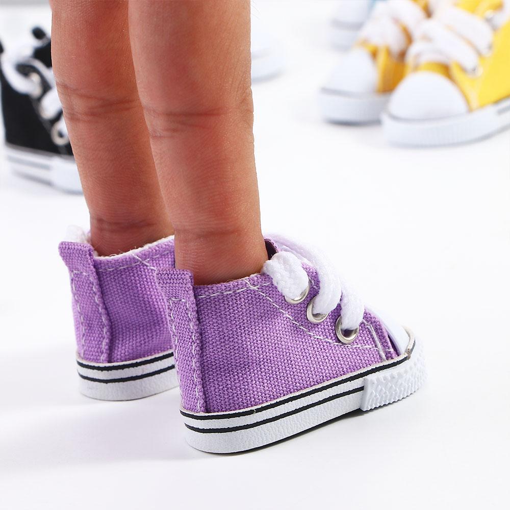 BJD Accessories Handmade 5cm For Children 1/6 Dolls Casual Shoes Doll Canvas Shoes Doll Sneakers BJD