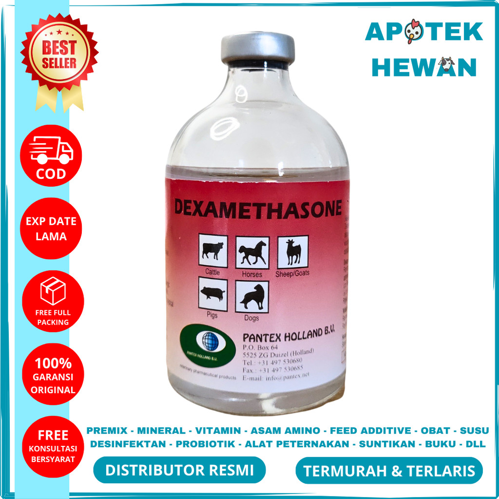 PANTEX DEXAMETHASONE 100 ml - Obat Anti Inflamasi Ternak Pantex Holland