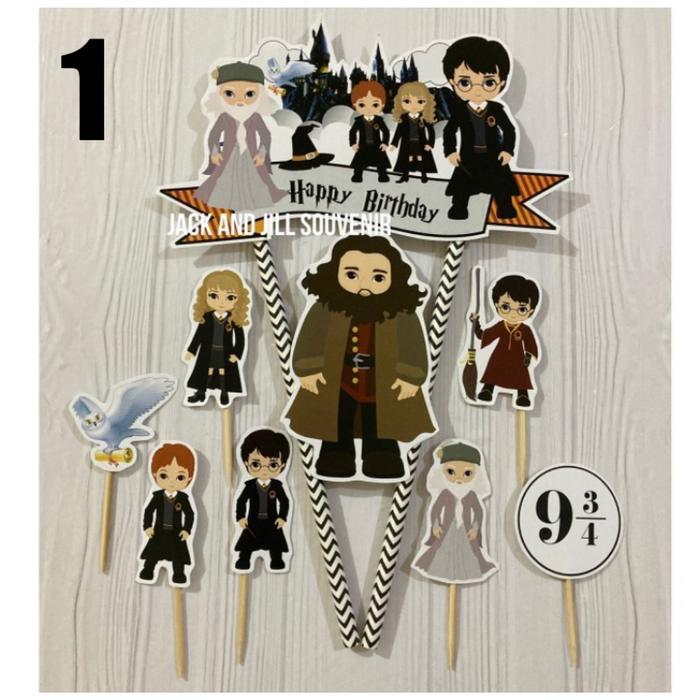New Collection cake topper harry potter/banner topper cake/cake topper happy birthday - 1