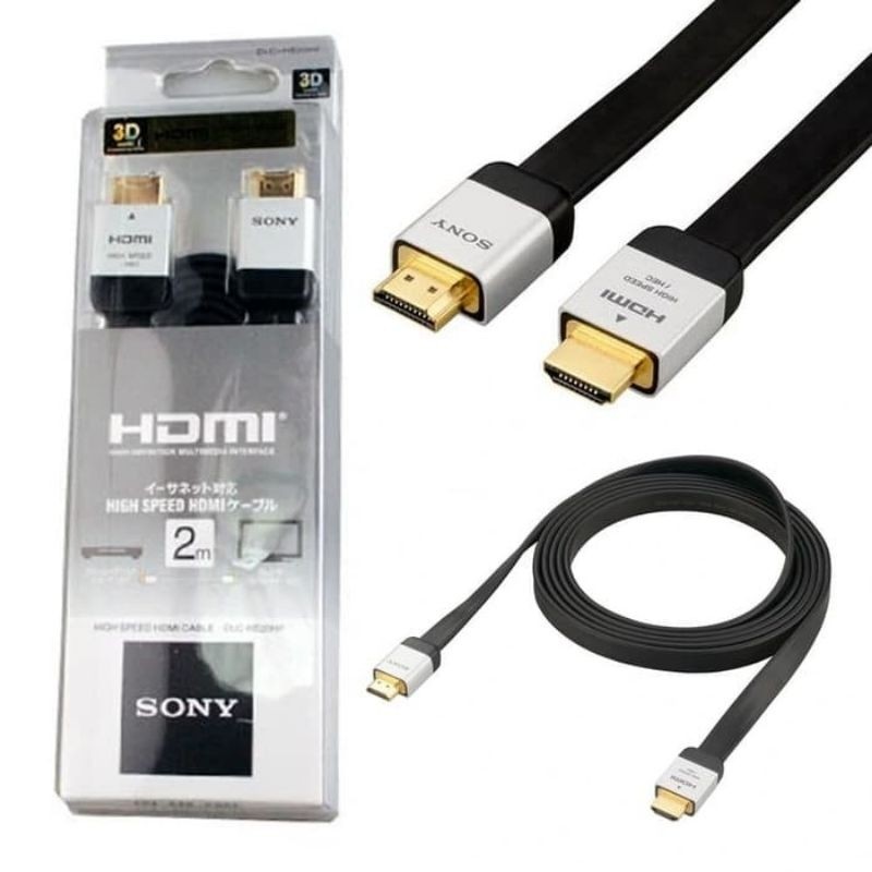 kabel Hdmi Sony 2M Hi speed Kabel Flat Hdmi 2M