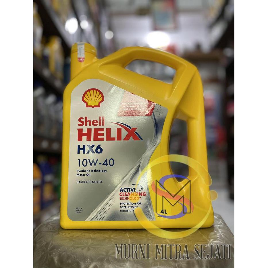 Otoshope Shell Helix HX6 SAE 10W-40 HX-6 H X6 10W40 10 W 40 4 L