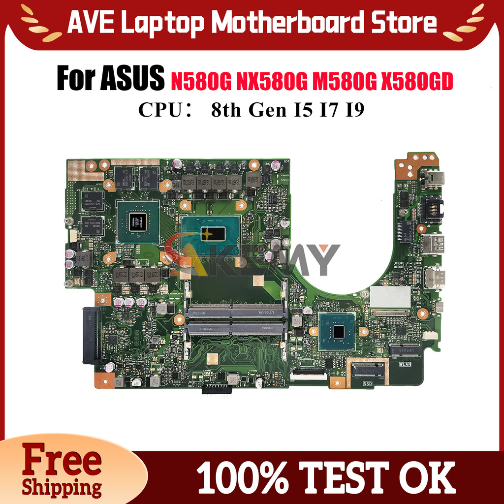 X580GD Laptop Motherboard For ASUS VivoBook X580G N580G X580GD M580G NX580G Notebook Mainboard With 