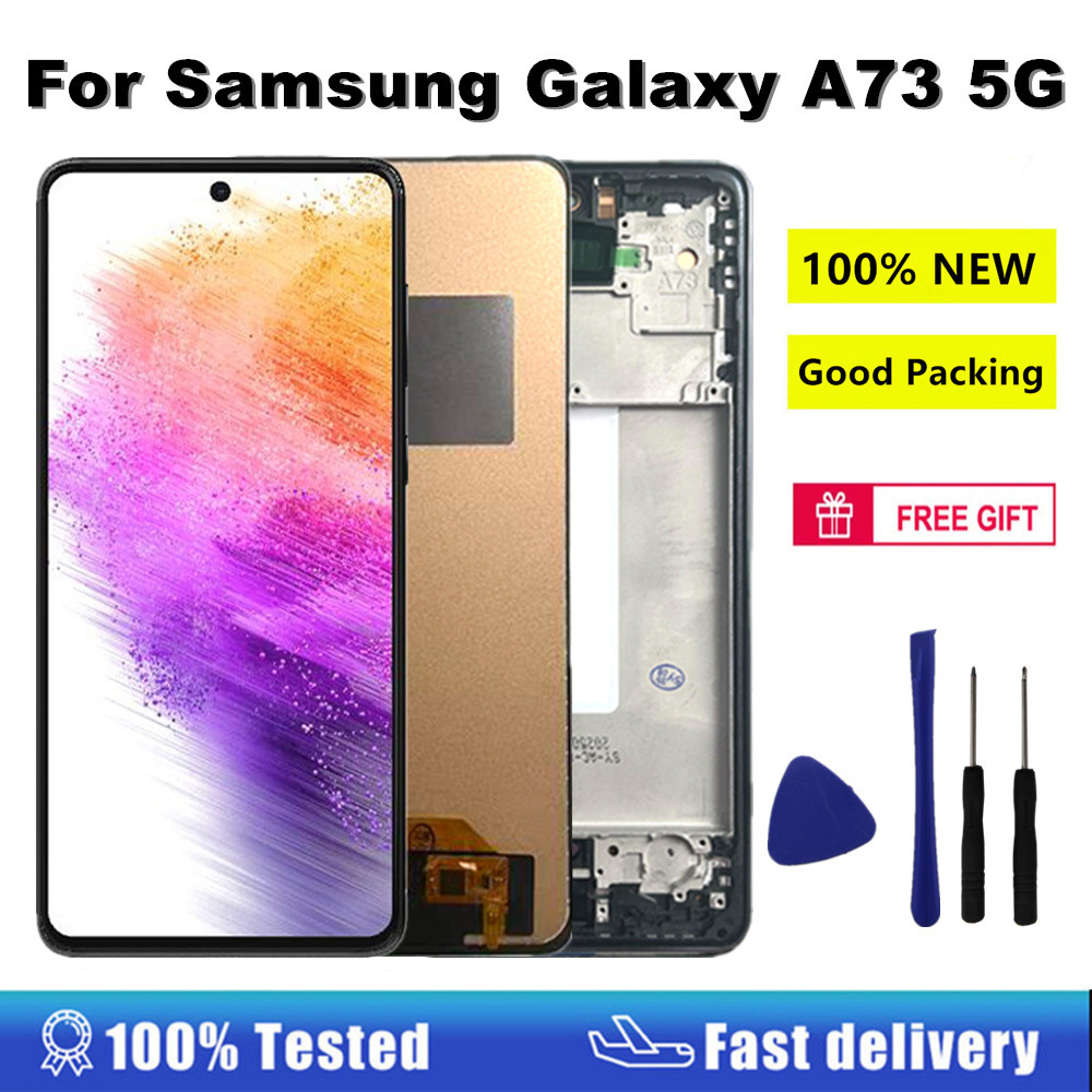 A73 Super AMOLED For Samsung Galaxy A73 5G A736 LCD splay Tou Screen gitizer For Samsung A73 LCD SM-