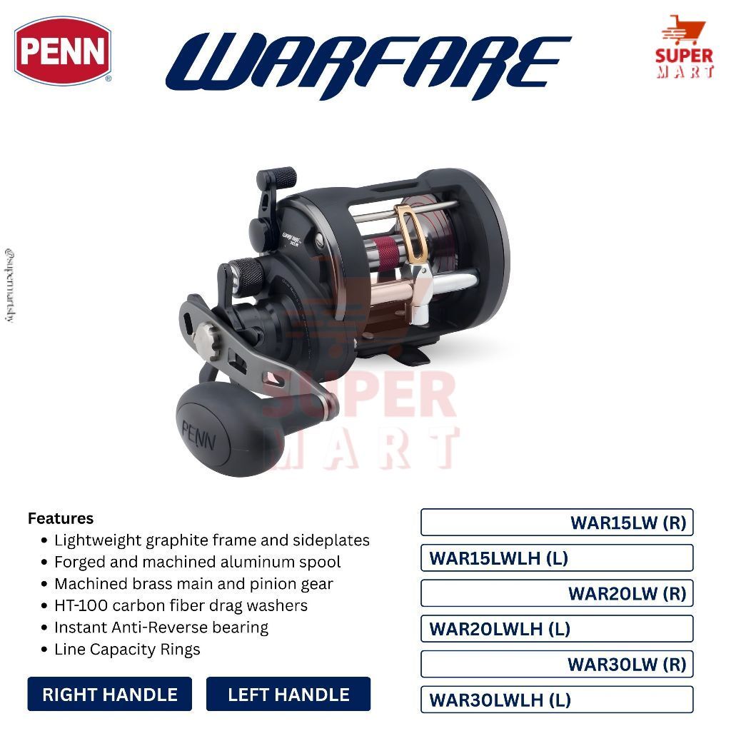 Supermartsby PENN Warfare Overhead Reel Cocok Untuk Jigging & Trolling Laut