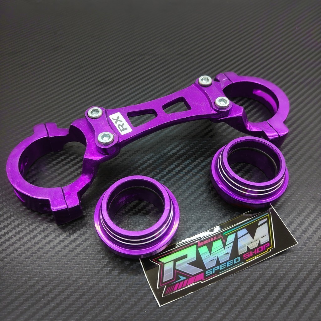 Borgol Shock Skok Depan RX King Set Seal Debu CNC AS 30 FULL ALUMUNIUM RX