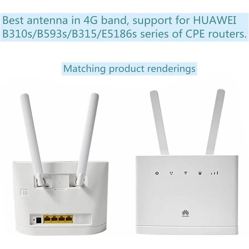 2PCS 4G LTE Wireless Router Antenna 2X 5dBi Signal Gain Antenna with SMA Connector for Huawei B310/B