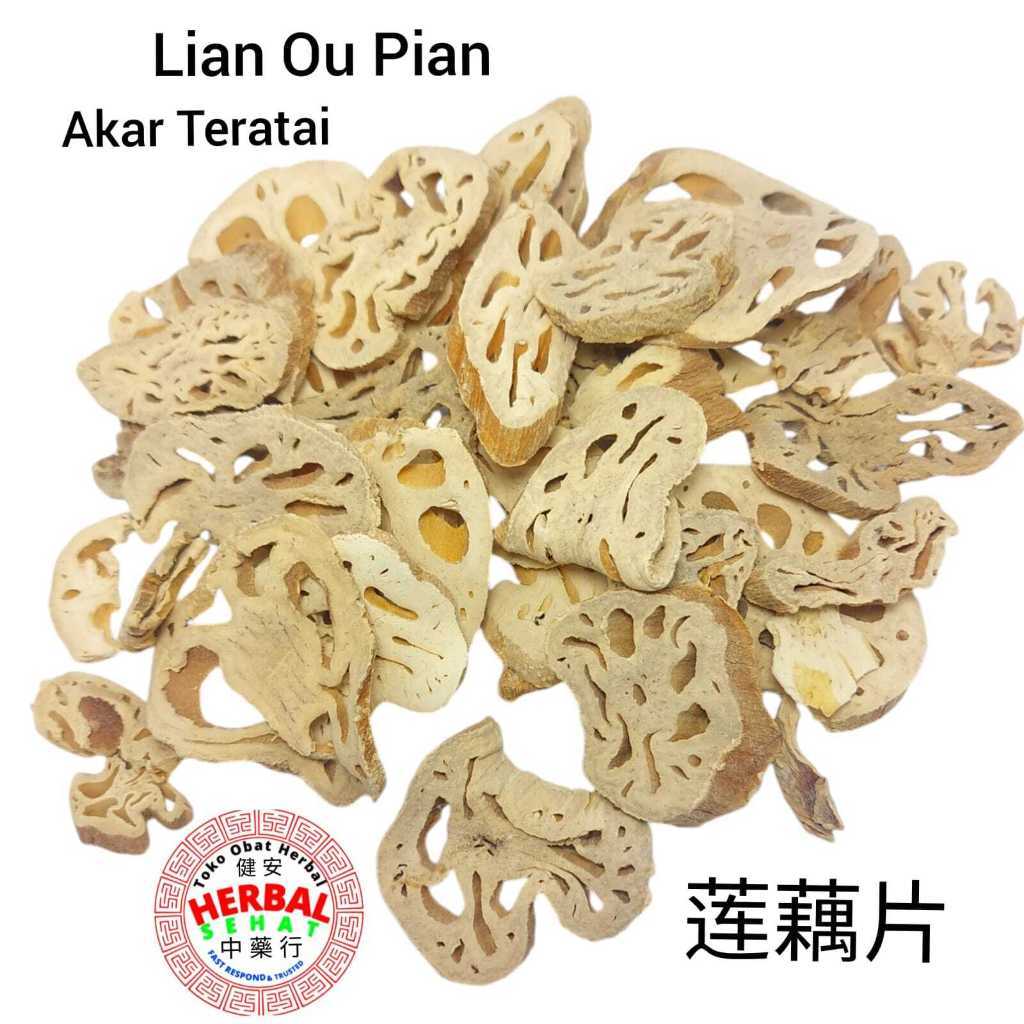 Akar Teratai Iris Kering 50g 100g / Lian Ou Pian / Lotus Rhizome Node Obat Herbal Khas Cina Paling M