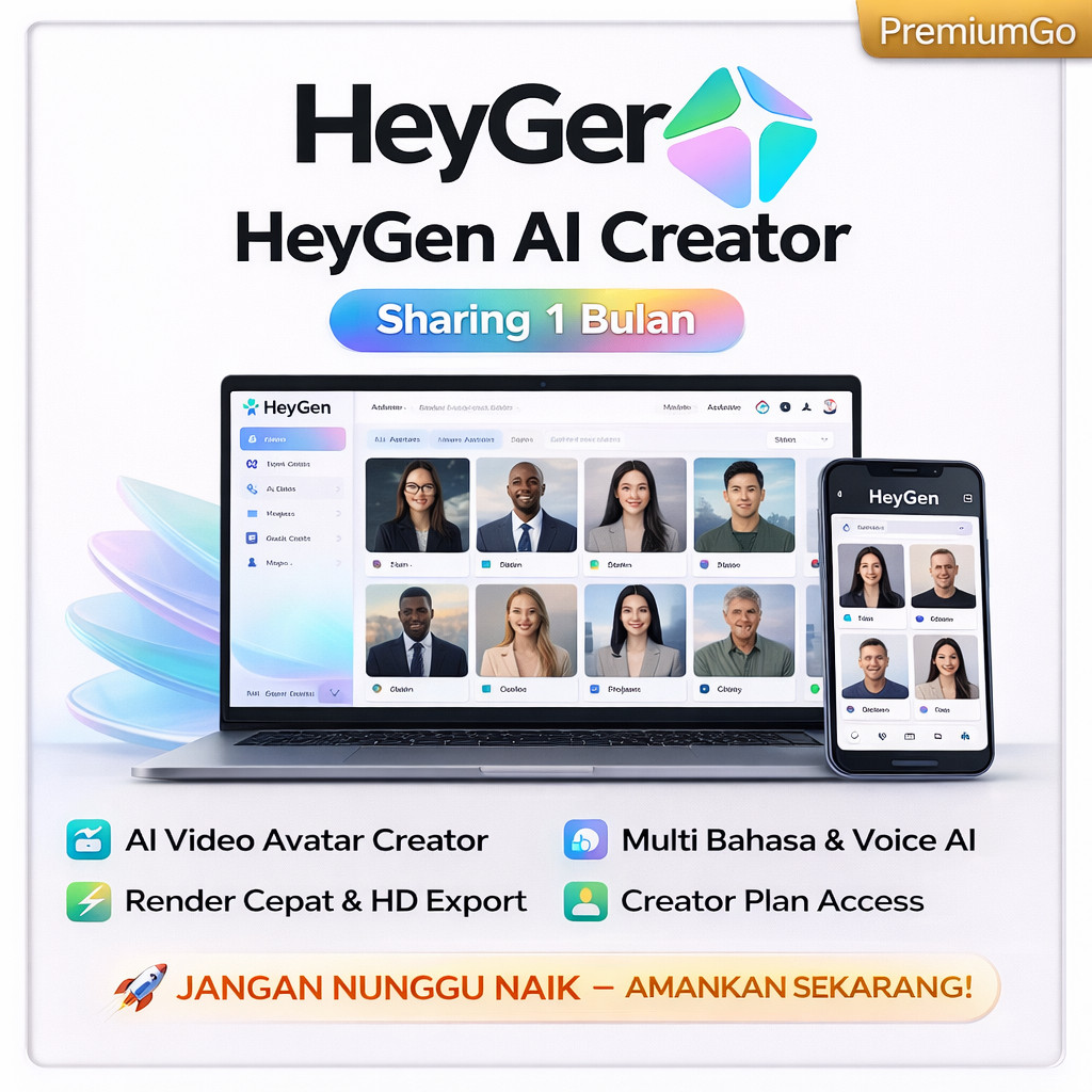 [24/7] HeyGen AI Creator 1 Bulan Sharing | Akun Heygen AI | AI Video Generator