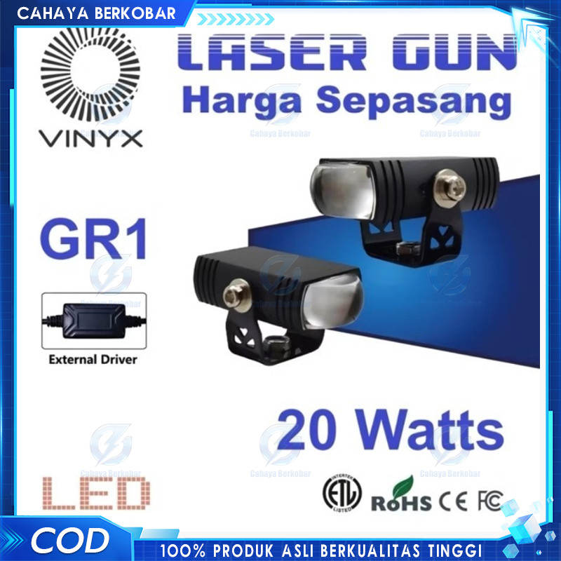 LAMPU TEMBAK VINYX GR1 D2 SLIM 2 WARNA 20 WATT ORIGINAL VINYX