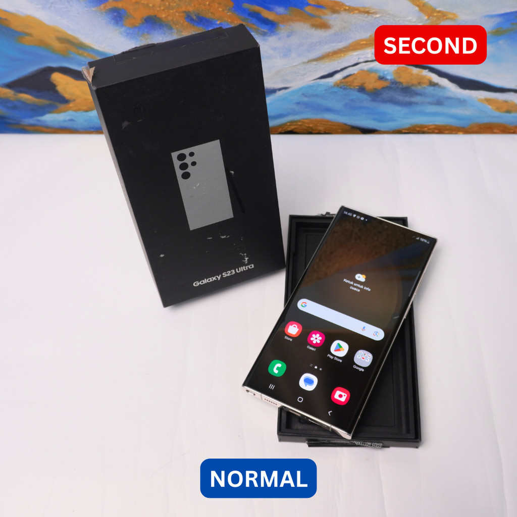 SAMSUNG S23 ULTRA 12/512 GB HP SECOND ORIGINAL SINAR MUTIARA CELL