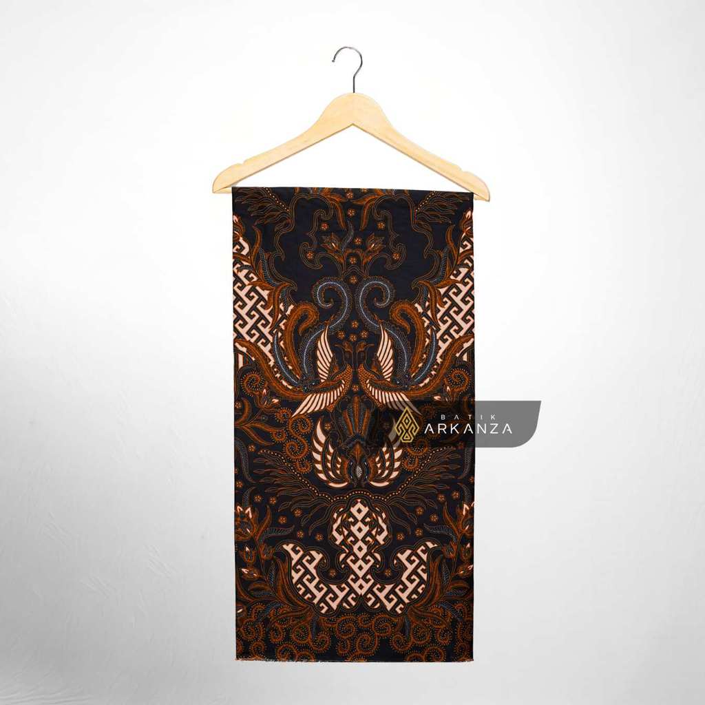 ARKANZA Kain Batik Mahameru Sogan Ukuran 2,4 M Katun Halus Berkualitas Elegan Siap Jahit Seragam