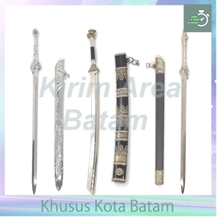 pajangan 22 cm pedang mysterious lotus casebook lian hua lou