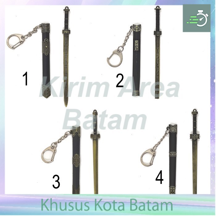 Gantungan 12 cm pedang tradisional cina