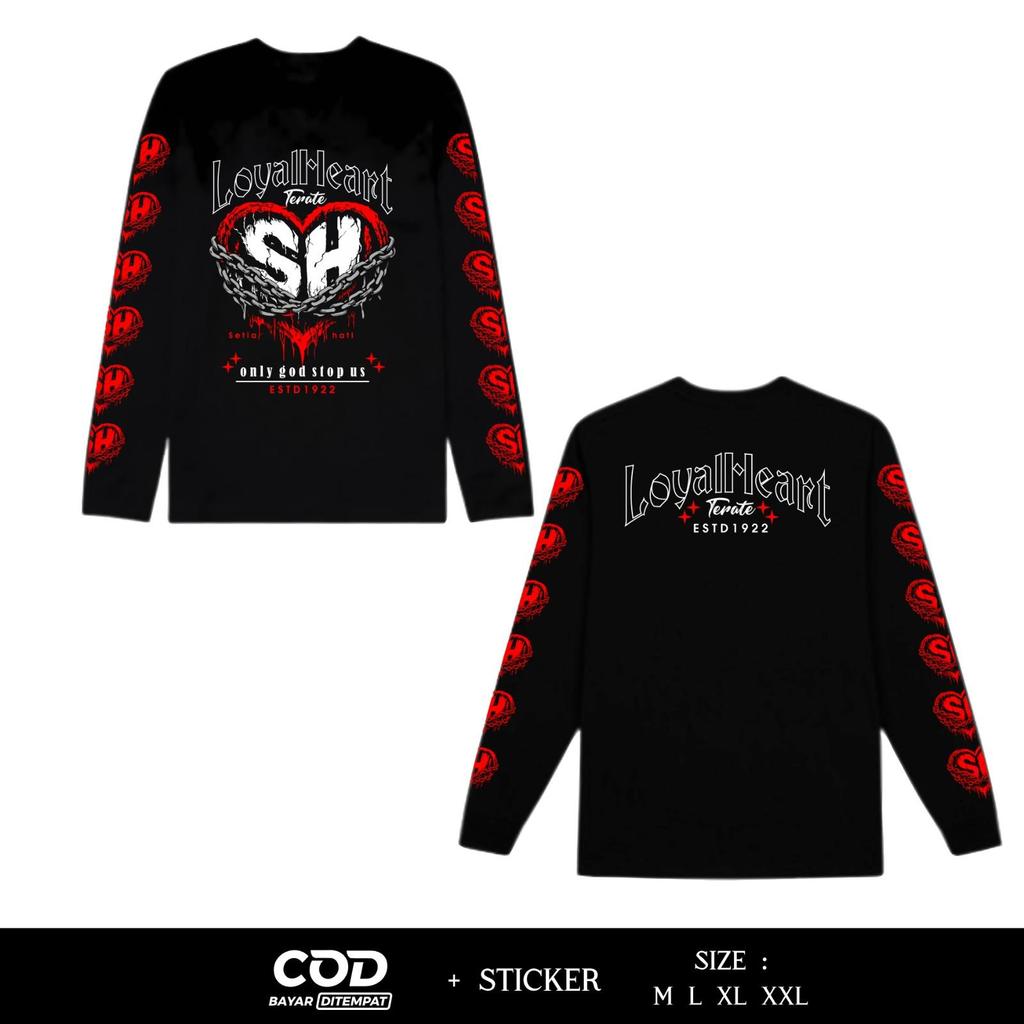 KAOS LENGAN PANJANG PSHT LOYAL HEART T-SHIRT LONGSLEEVE PSHT LOTUSH KAOS LENGAN TANGAN PANJANG PSHT 