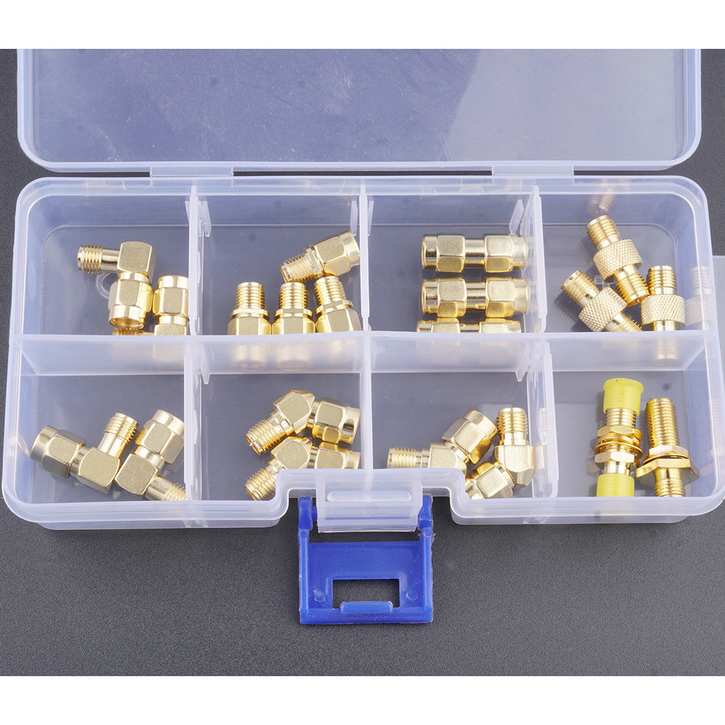 Xinangogo 20pcs RF Coax Coaxial SMA Male To SMA Female Adapter 45 90 Degree Nut For WIFI GPS 4G GSM 