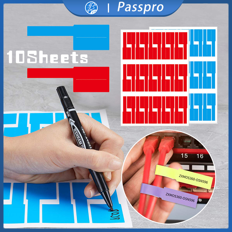 300pcs Stiker Label Penanda Kabel Jaringan Anti Air Cable Label Sticker stiker label kabel