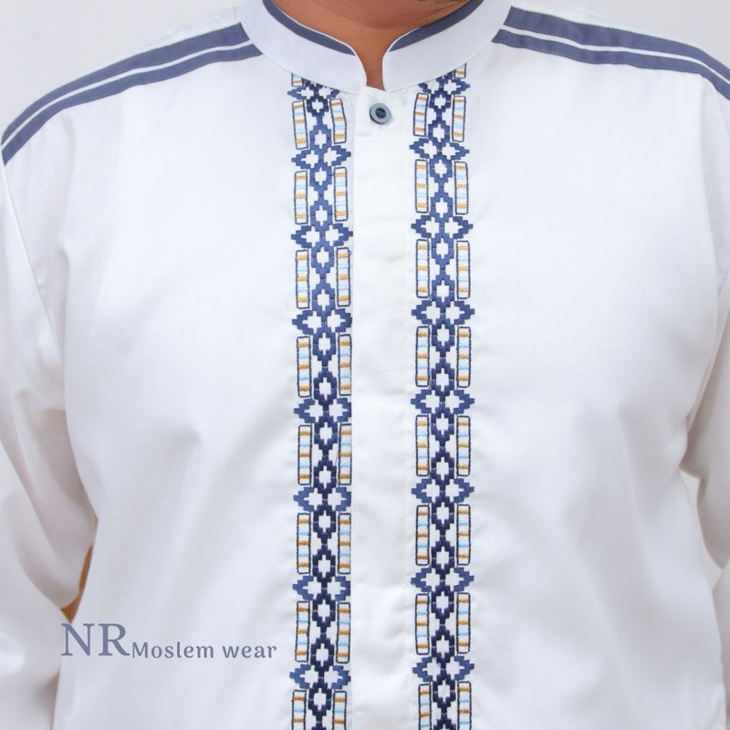 BAJU KOKO PUTIH DEWASA TANGAN PANJANG  / KOKO ARRAHMAN PANJANG / BAJU KOKO KATUN ADEM kode ( ARK )