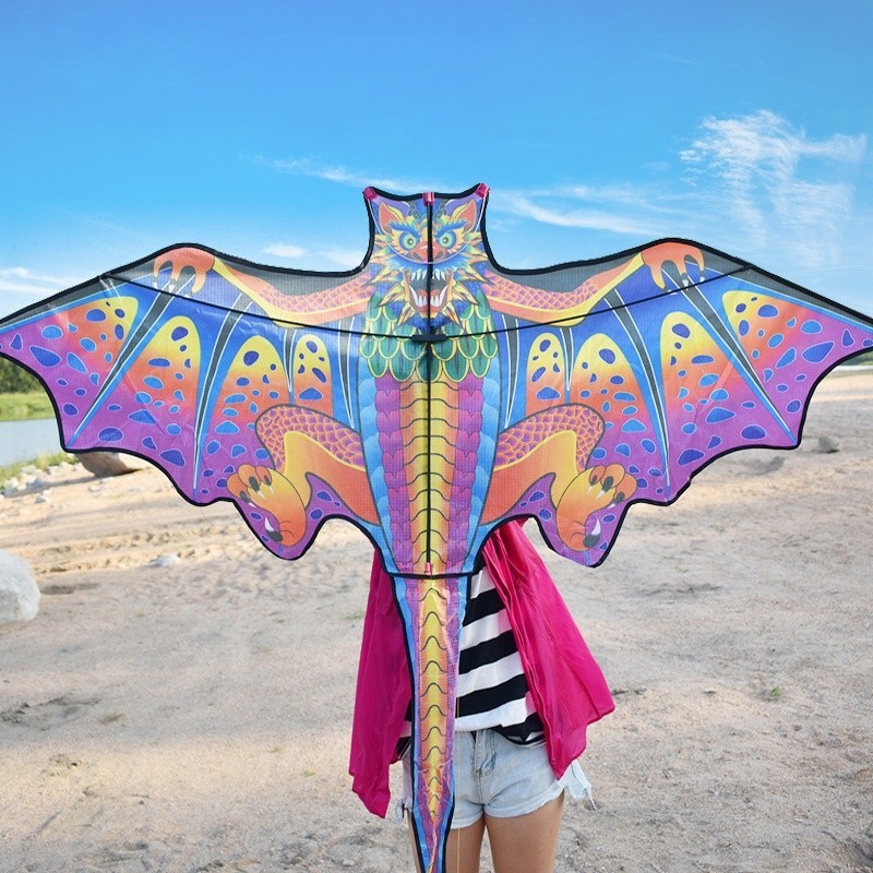 Layang-layang Naga Jumbo 3D Ekor Panjang 200cm Untuk Outdoor – Pencetakan Cantik & Aman, Cocok Untuk