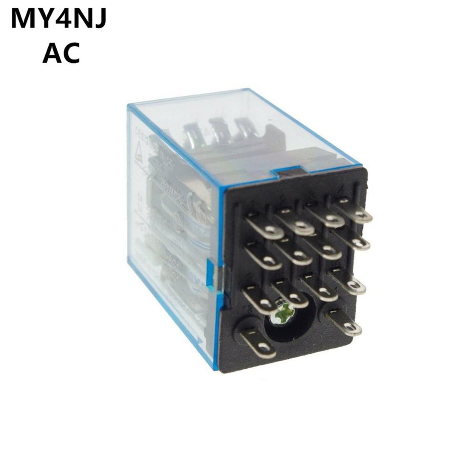 1PCS LED MY4 General Purpose Relay 4pdt,14p relais AC 12V 24V 36V 48V 110V 220V 380V  MY4NJ relay sw