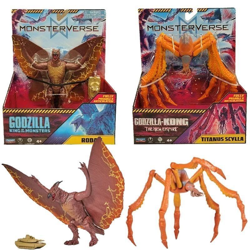 New hot Playmates Empire Godzilla Vs Kong Anime Action Figure TITANUS SCYLLA RO Doll Model Toys Coll