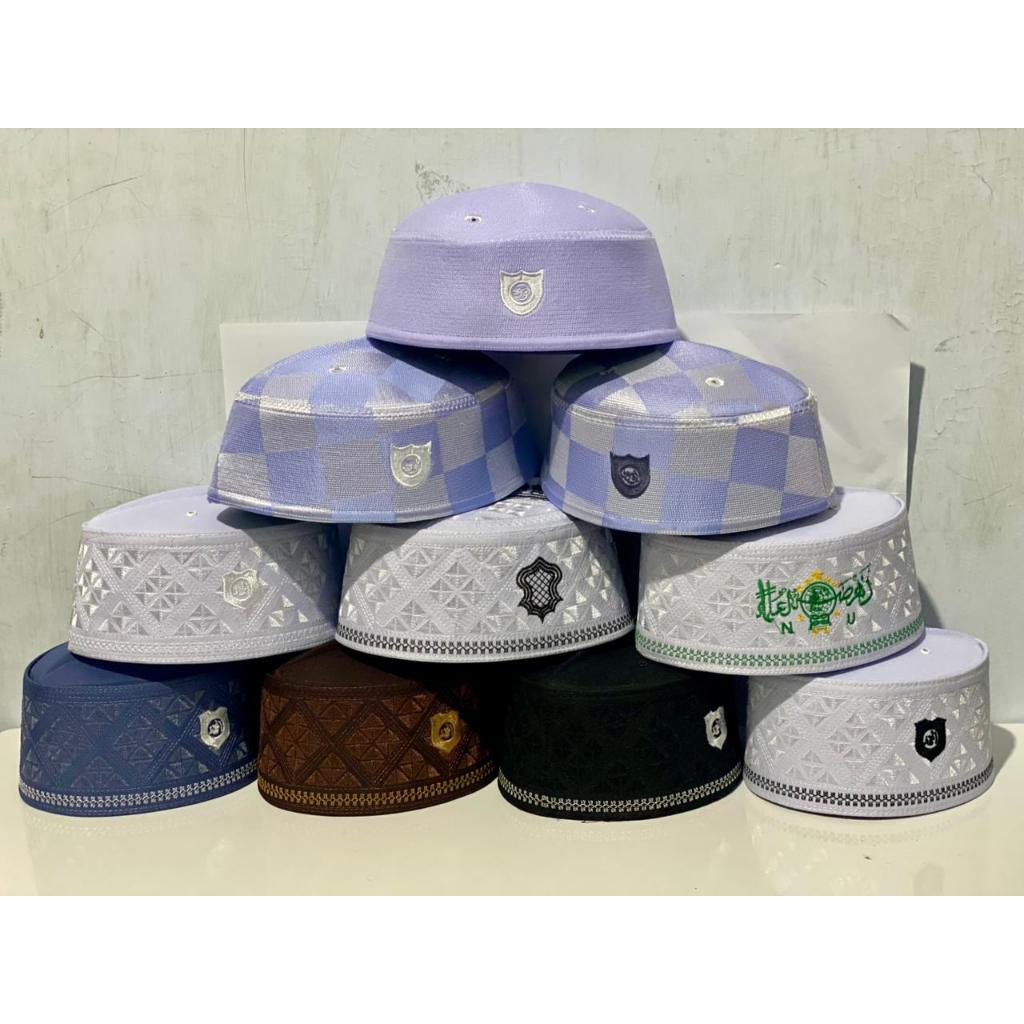 DISKON>< Songkok NU putih Peci Nu assagofah Kopyah NU hijau putih Peci haji putih peci nu madrasah p