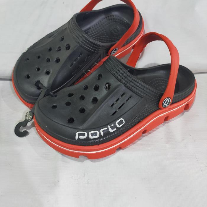 Sepatu sandal selop karet pria merk PORTO ginal