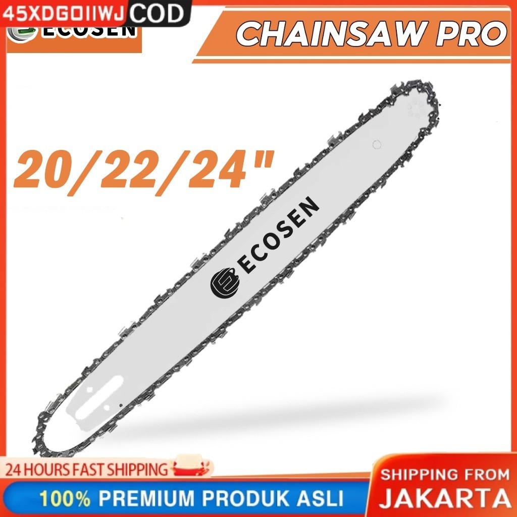 COD ECOSEN Guide Bar Chainsaw Blade Chainsaw Chain 325 Rantai Chainsaw 20 22 24 Inch Berlaku Untuk S