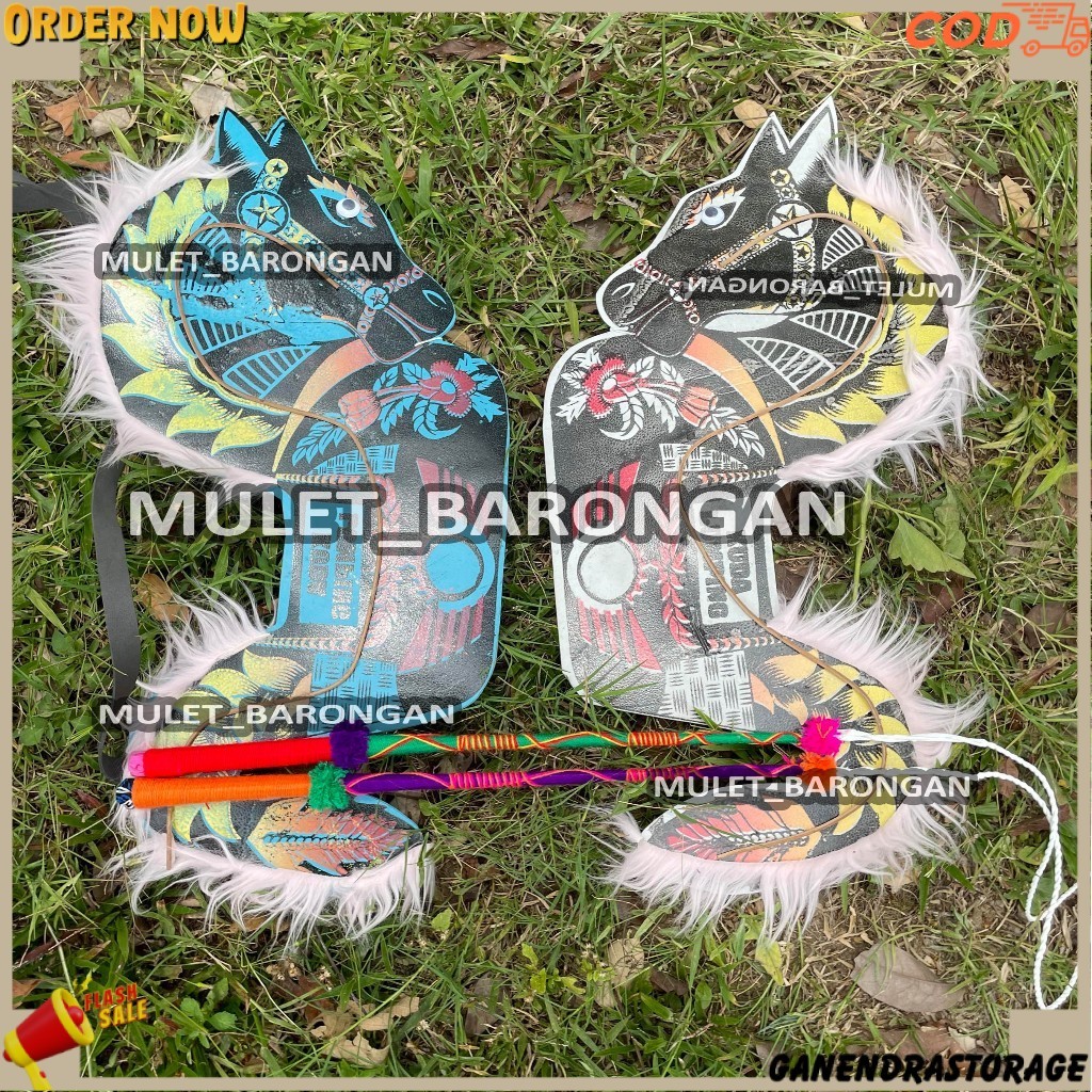 Kuda Lumping Anak Bahan Spon Dengan Tali Panjang Dan Pecut GND -65