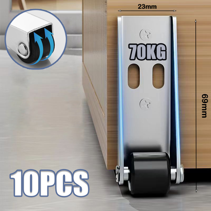 Roda Penyangga Pintu Kabinet, Roda Putar Halus, Roda Dorong Datar, Roda Teleskopik, Tipe Tersembunyi