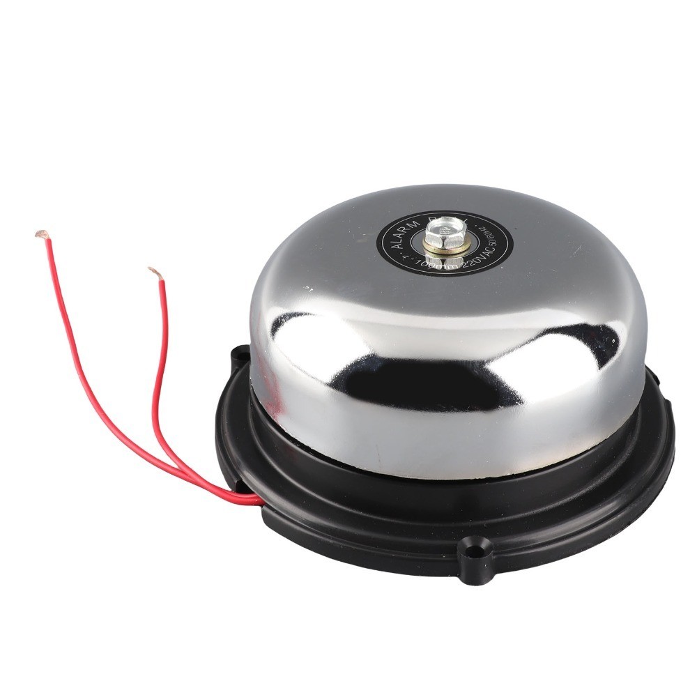 4 Inch Electric Bell Inner Strike Type Stainless Steel Signal Bell 100mm Diameter No Spark Fire Alar