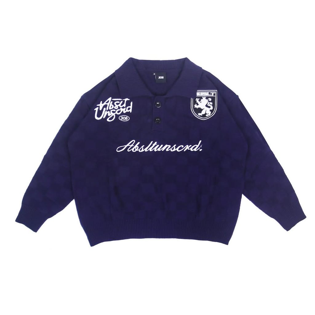 308 ABSLTUNSCRD - CREWNECK KNIT ABSLT LION BADGE - NAVY