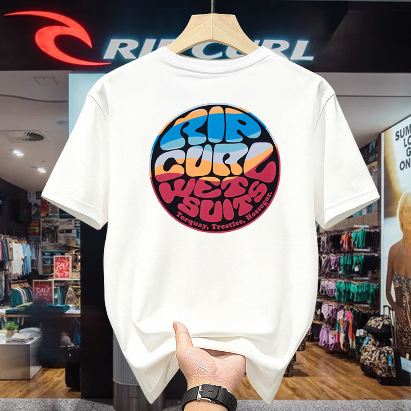 Rip Curl Kaos Tshirt Casual Unisex Surf Brand Original Breathable Cotton Ringan Nyaman Dipakai Sehar