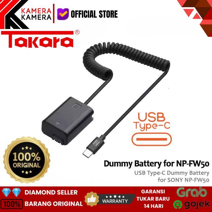 Takara Dummy Battery USB Type-C For SONY NP-FW50