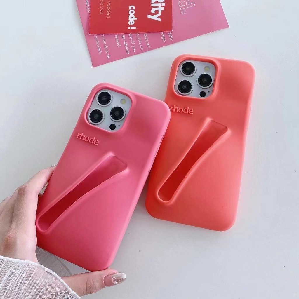 Rhode Hailey Lip Case Color iPhone 16 Pro Max Phone Case Liquid Silicone Apple 16 Pro Lipstick Phone