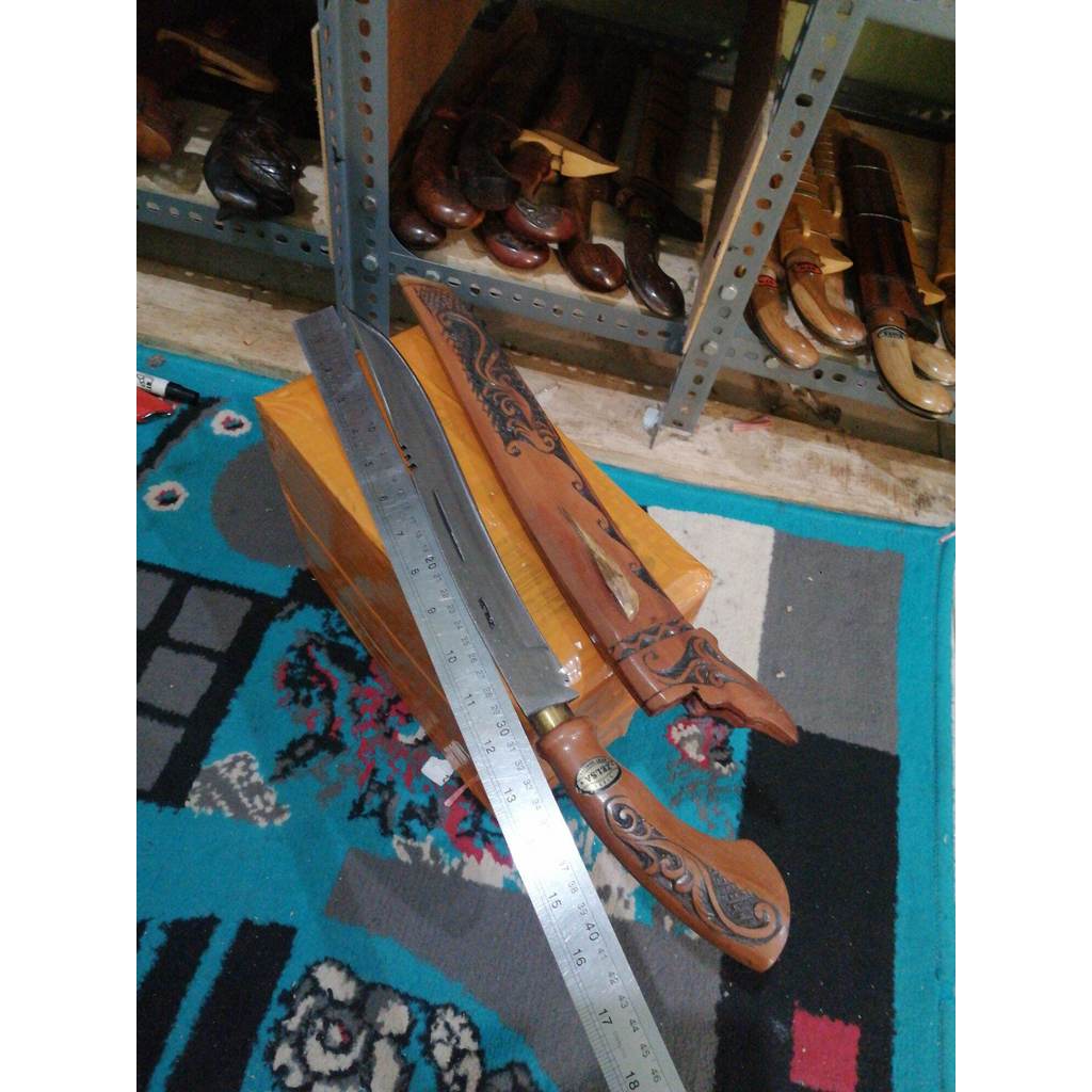 pisau badik motif ukiran / pisau Sebaguna