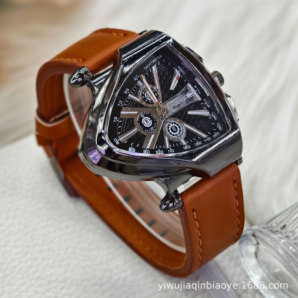 Winner Jam Tangan Pria Segitiga Tali Silikon Jam Tangan Modis