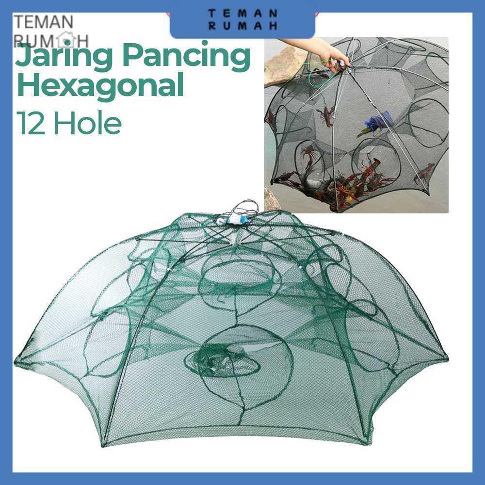 Jaring Pancing Ikan Hexagonal 12 Hole Fishing Net Trap Cage - H14572