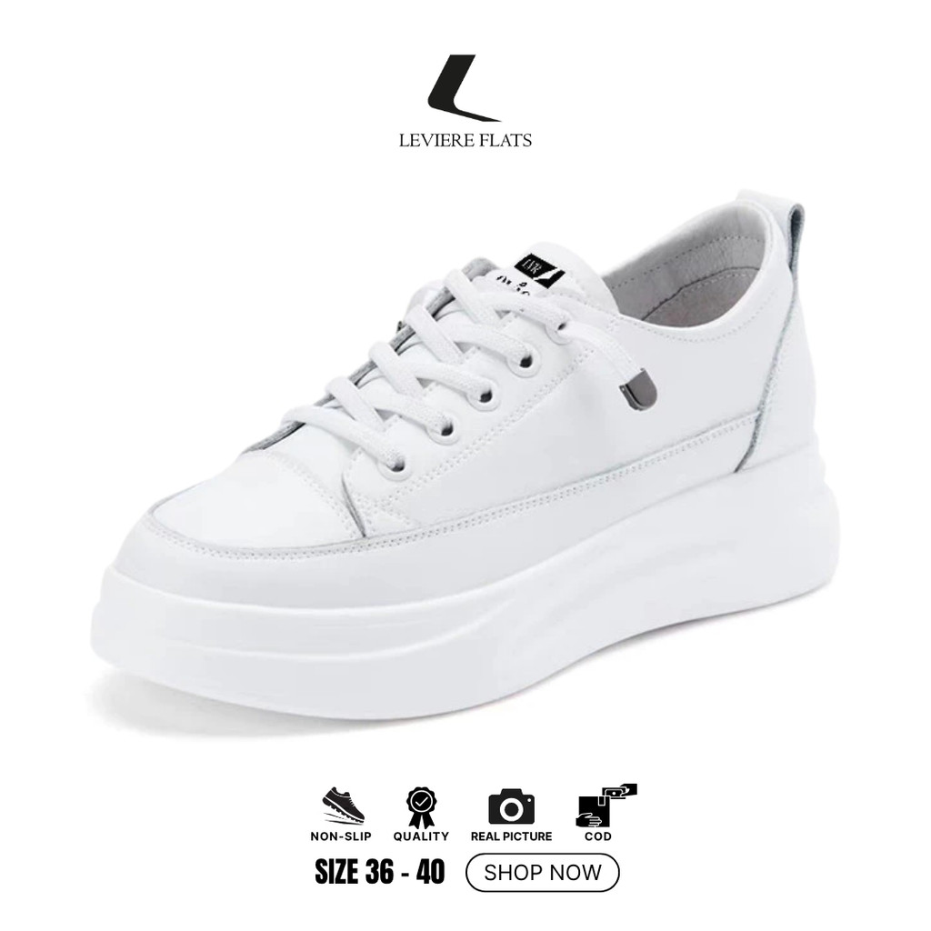 LVRFlats Soodam Sepatu Sneakers Wanita Import Warna Hitam Putih LV0081