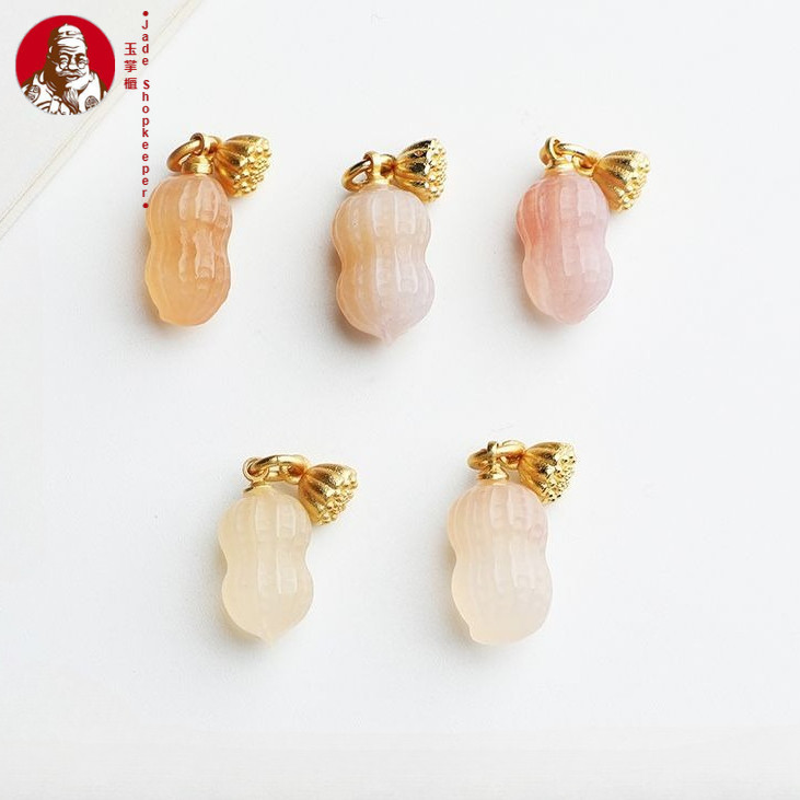 Liontin pengangkat batu akik Yanyuan, liontin kacang aksesoris liontin DIY, sekitar 9x14MM