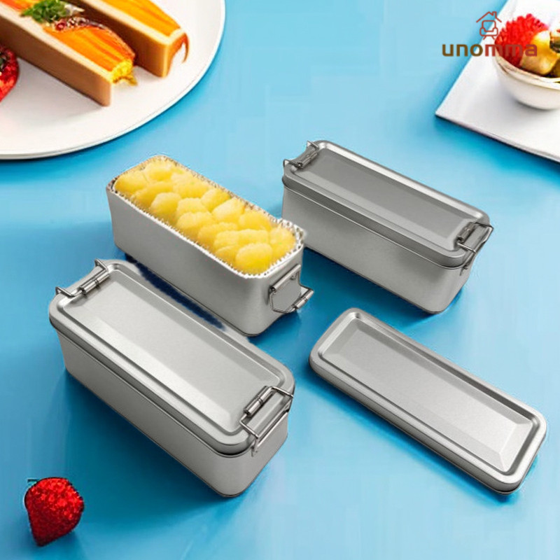 Food Storage Metal Can Rectangular Double Button Storage Box Snowflake Crisp Packaging Box