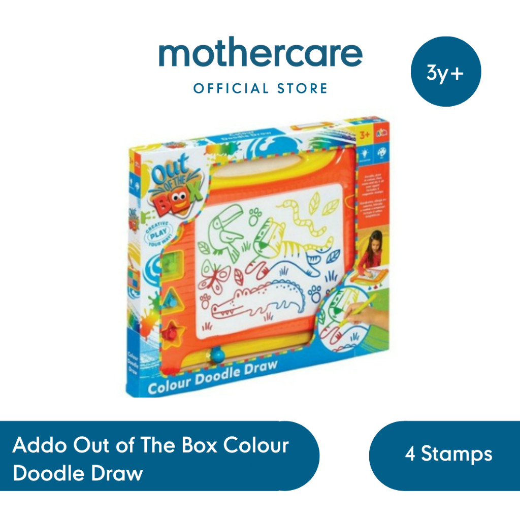 Addo Out Of The Box Colour Doodle Draw Toys - Mainan Kreativitas Papan Gambar Magnetik Anak